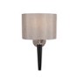 Brushed Silver and Matt Black Metal Wall Lamp