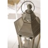Antique Wood Grey Floor Lamp Lantern with Glass Windows