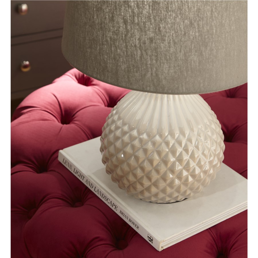 Grey Geo Ceramic Table Lamp