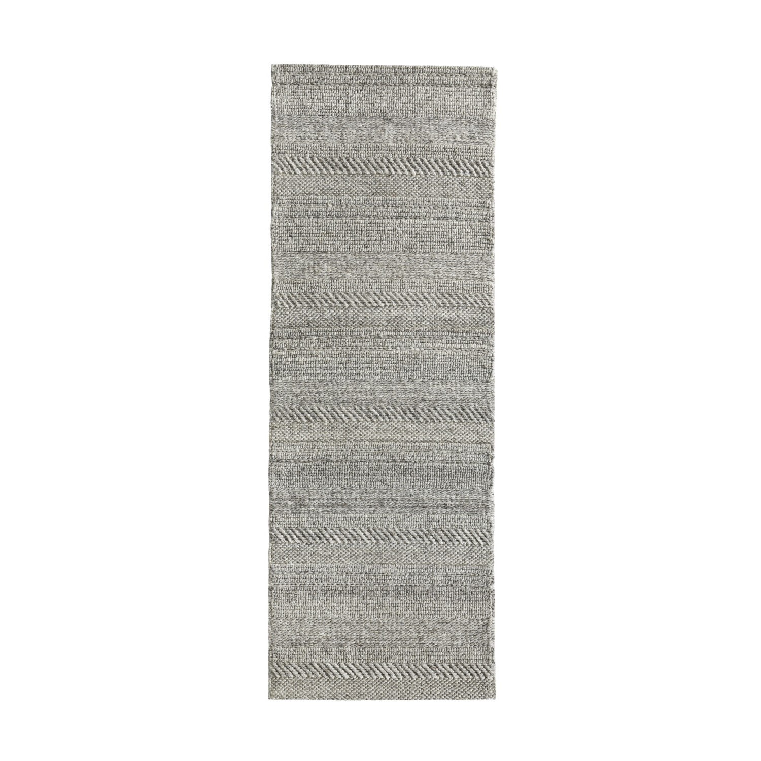 Photo of Chunky knit runner rug in natural grey - 67x200cm - ripley