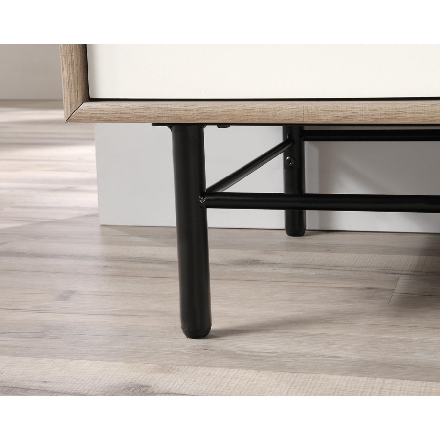 Avon Cream TV Stand with Leather Handles - Teknik Office