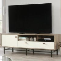 Avon Cream TV Stand with Leather Handles - Teknik Office