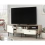 Avon Cream TV Stand with Leather Handles - Teknik Office