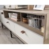 Avon Cream TV Stand with Leather Handles - Teknik Office