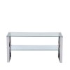 Small TV Stand in Glass and Grey - TV&#39;s up to 50&quot; - Aurora Boutique