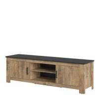 Wide TV Stand with Storage in Brown - Furniture to Go