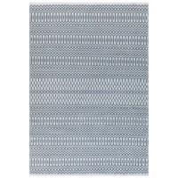 Halsey Indoor/Outdoor Duck Egg Blue & White Geometric Patterned Rug - 170x120cm