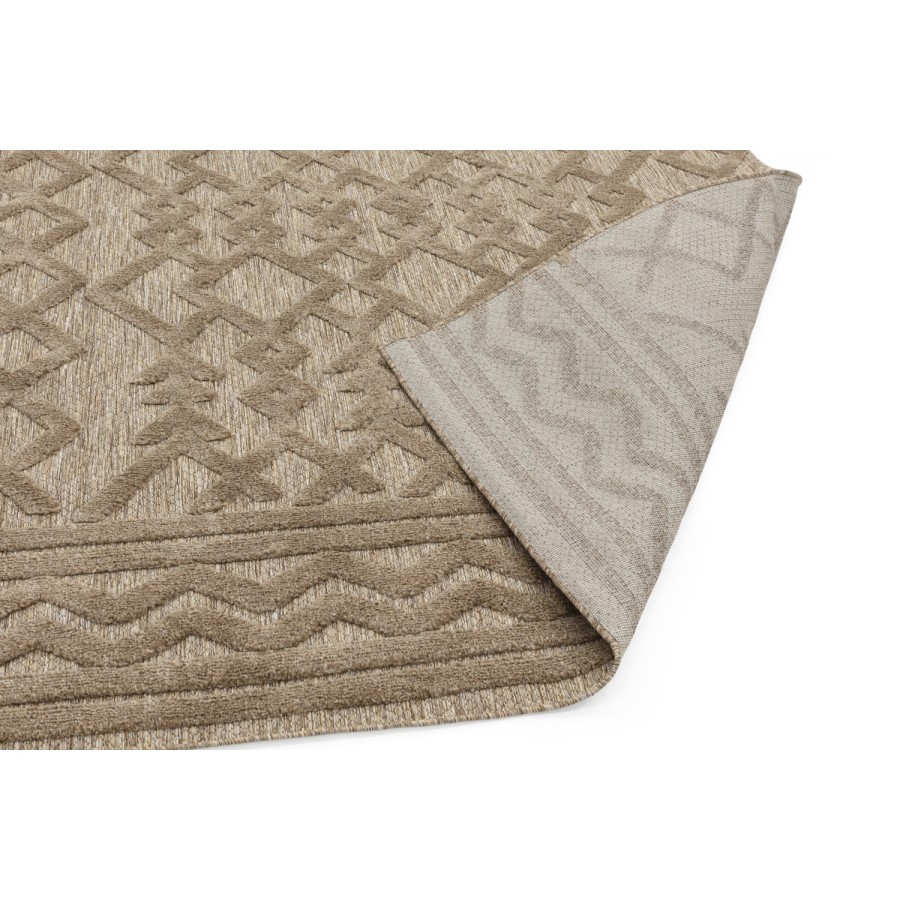 Salta Brown Textured Indoor/Outdoor Runner Rug - 240x66cm