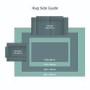 Blue Textured Rug - 170x120cm - Caspian House