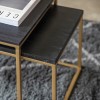 Nest of 3 Coffee Tables in Black and Gold - Bertie - Caspian House