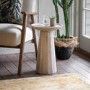 Round White Wooden Side Table  - Kayla