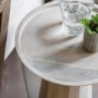 Round White Wooden Side Table  - Kayla