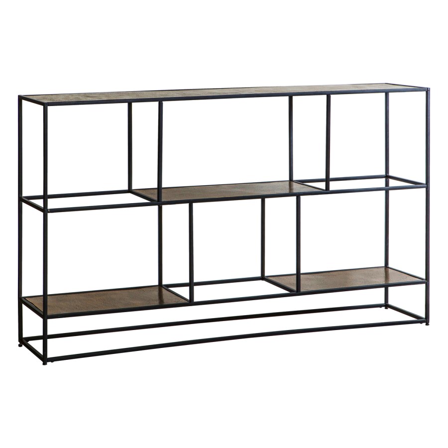 Harly Console Table in Antique Gold - Caspian House