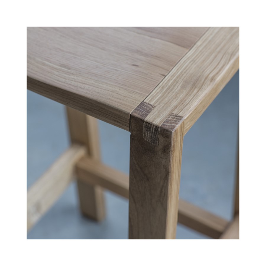 Kyra Solid Oak Bar Stool - Caspian House