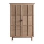 Large Oak Display Cabinet with Rattan Detail - Kyoto