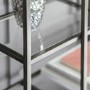 Tall Silver Metal Bookcase with Storage Shelves - Raya - Caspian House