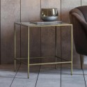 FOL103749 Square Bronze Glass Top Side Table - Raya