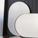 FOL103758 Harlee Elipse Mirror Black - Caspian House