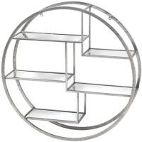 Silver Round Wall Shelving Unit - Hill Interiors