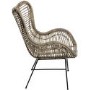 Brown Rattan Lounge Chair - Bali