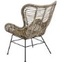 Brown Rattan Lounge Chair - Bali