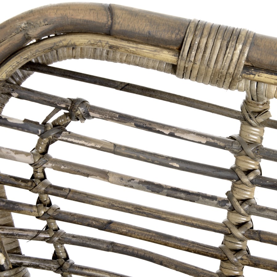 Brown Rattan Lounge Chair - Bali
