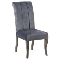 Grey Velvet Dining Chair - Hill Interiors