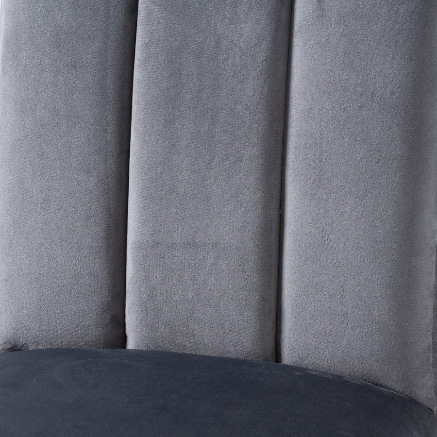 Grey Velvet Dining Chair - Hill Interiors