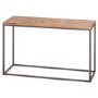 Brown Wooden Herringbone Console Table - Hoxton