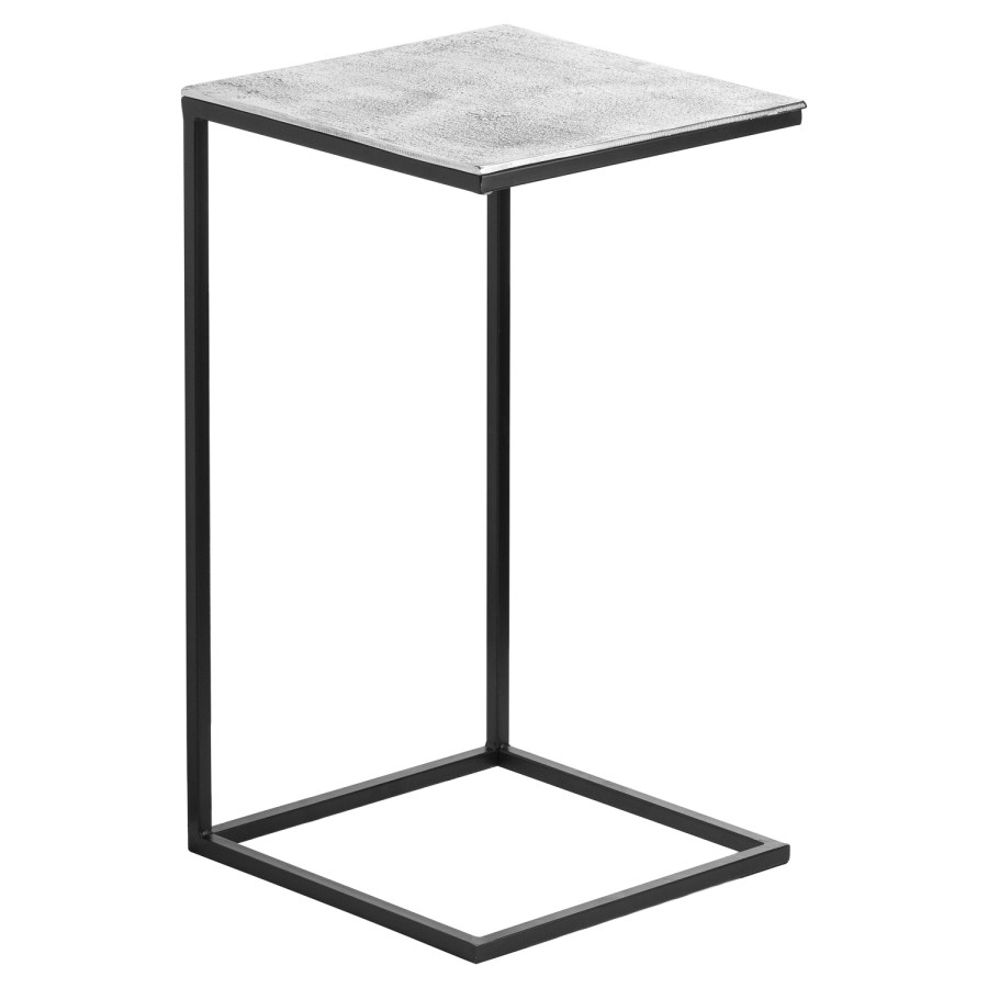 Rectangular Silver Metal Sofa Table - Farrah