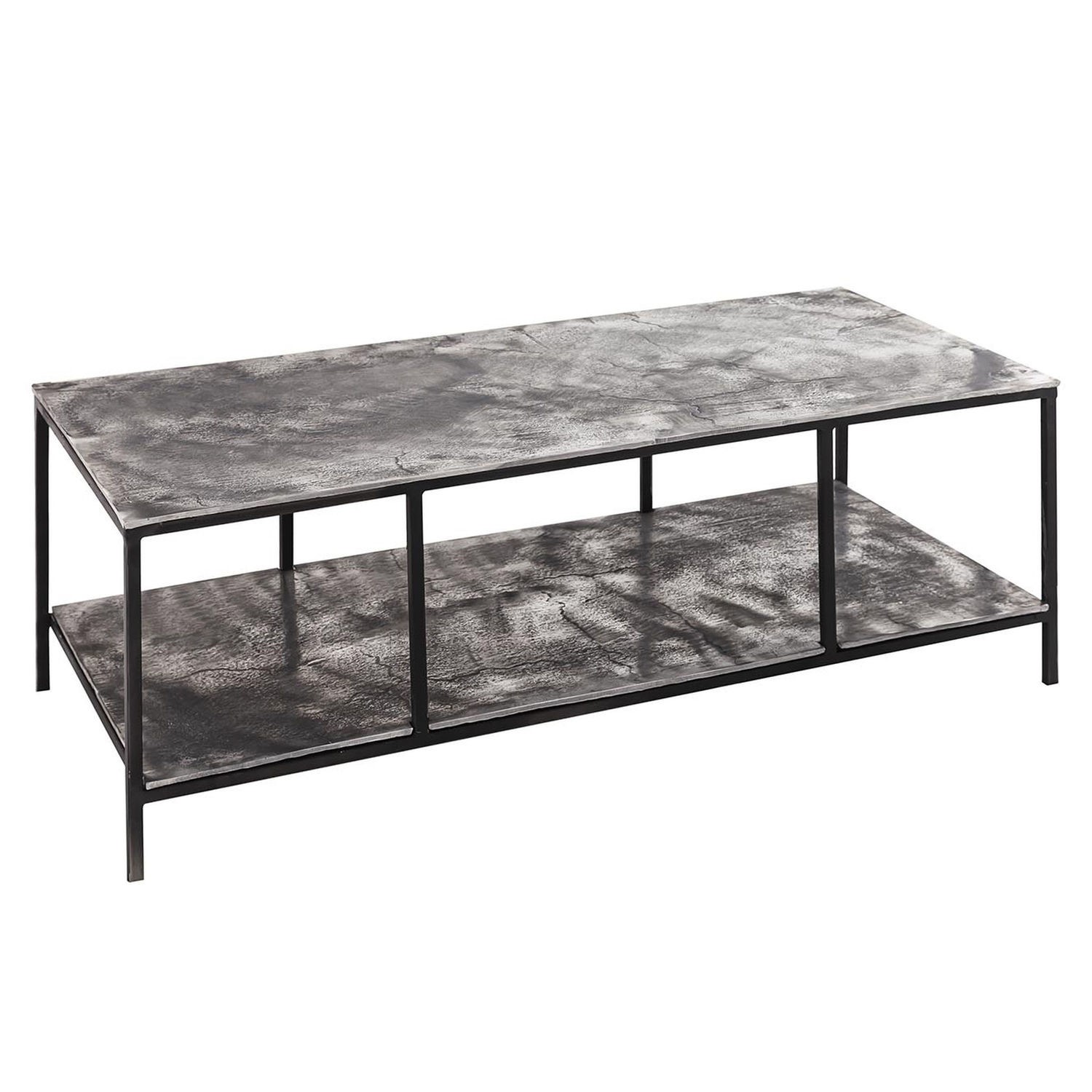 Silver Rectangle Coffee Table - Farrah - Furniture123