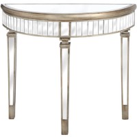 Mirrored Half Moon Table - Hill Interiors