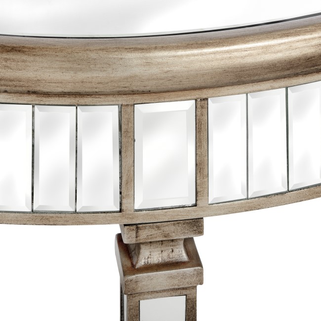 Mirrored Half Moon Table - Hill Interiors