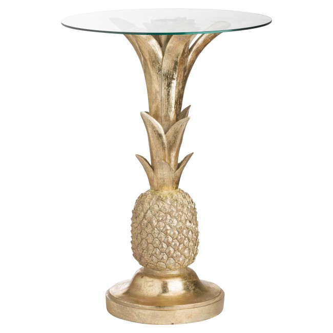 Gold & Glass Pineapple Side Table -  Ashby