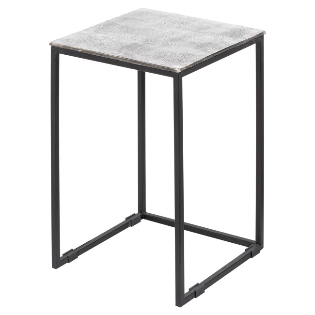 Square Silver Metal Nest of 3 Tables - Farrah