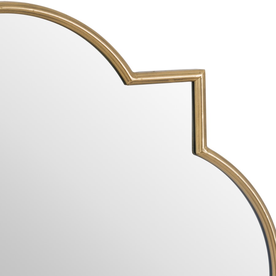 Antique Gold Quarterfoil Mirror - Hill Interiors
