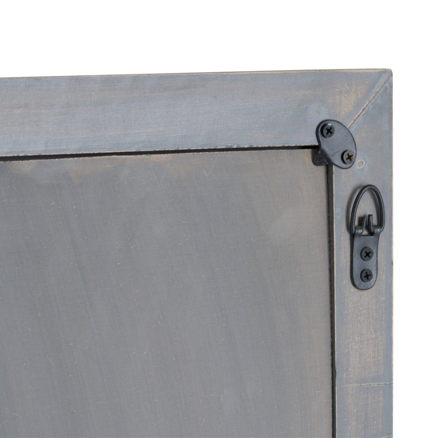 Small Grey Square Wall Mirror