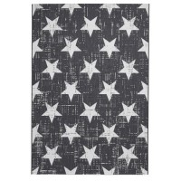 Black & White Indoor/Outdoor Star Rug - 200x290 - Santa Monica