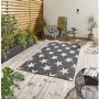 Black & White Indoor/Outdoor Star Rug - 200x290 - Santa Monica
