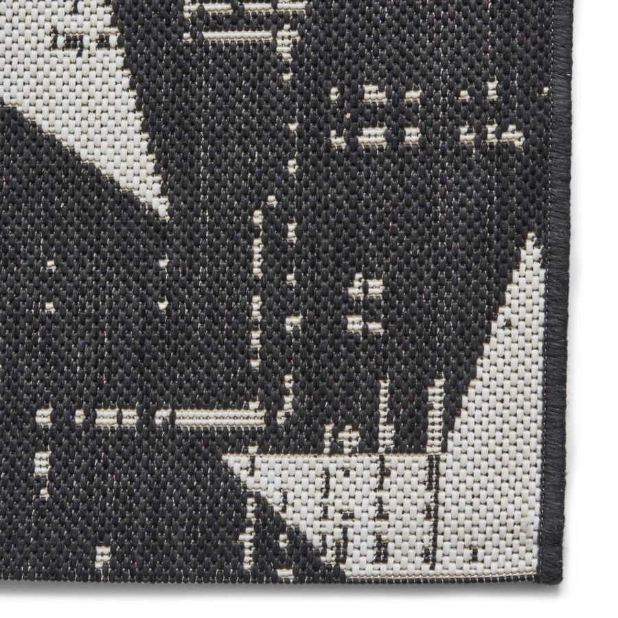 Black & White Indoor/Outdoor Star Rug - 200x290 - Santa Monica