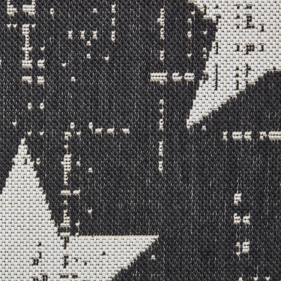 Black & White Indoor/Outdoor Star Rug - 200x290 - Santa Monica