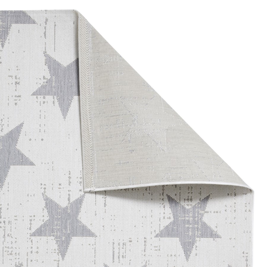 Cream & Grey Indoor/Outdoor Star Rug - 200x290 - Santa Monica