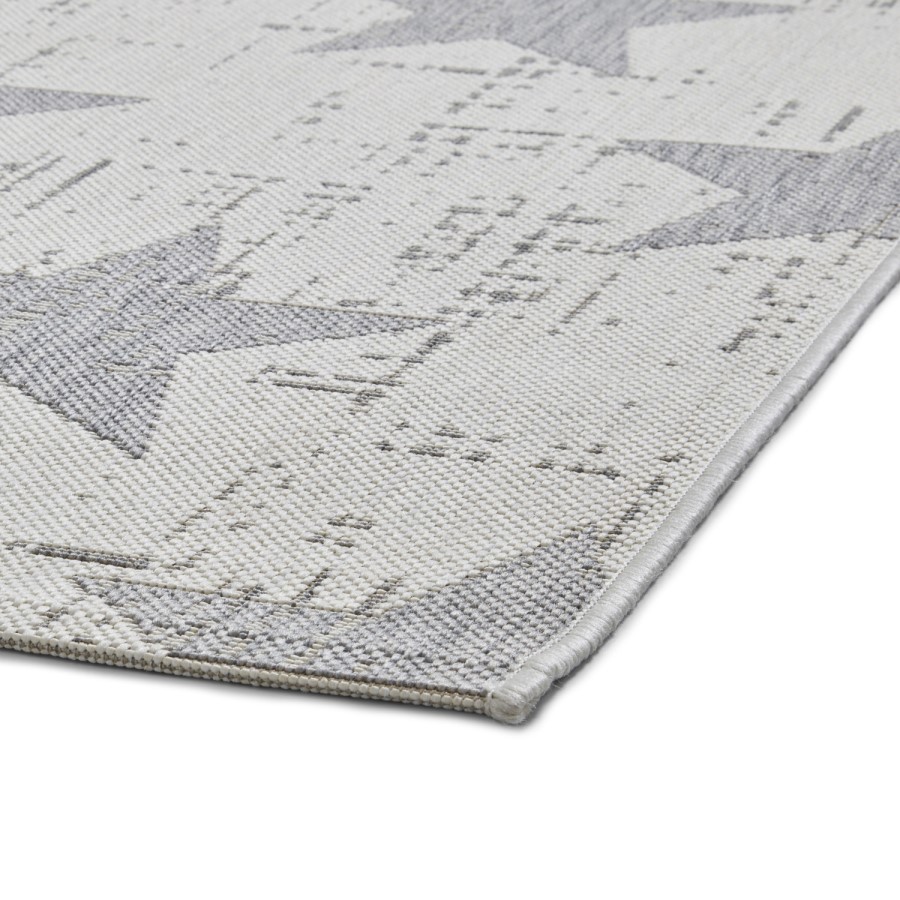 Cream & Grey Indoor/Outdoor Star Rug - 200x290 - Santa Monica