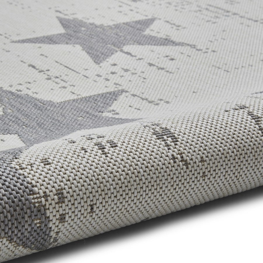 Cream & Grey Indoor/Outdoor Star Rug - 200x290 - Santa Monica