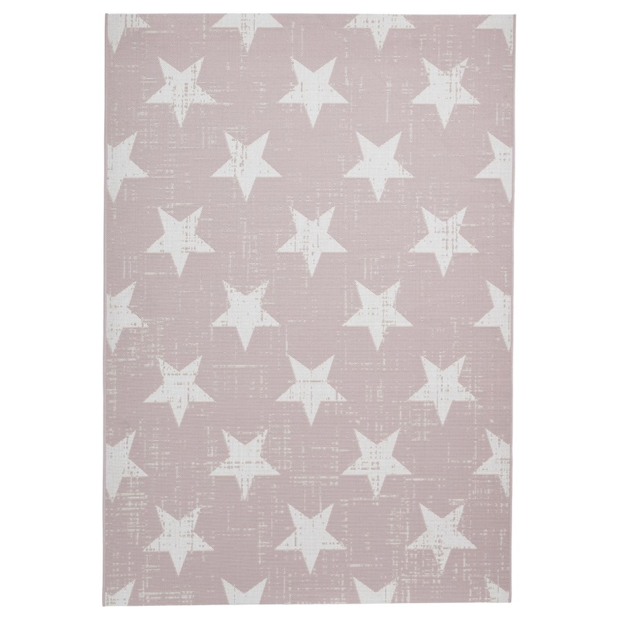Pink & White Indoor/Outdoor Star Rug - 200x290 - Santa Monica