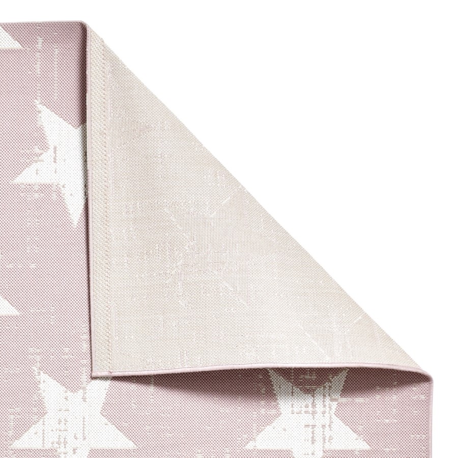 Pink & White Indoor/Outdoor Star Rug - 200x290 - Santa Monica