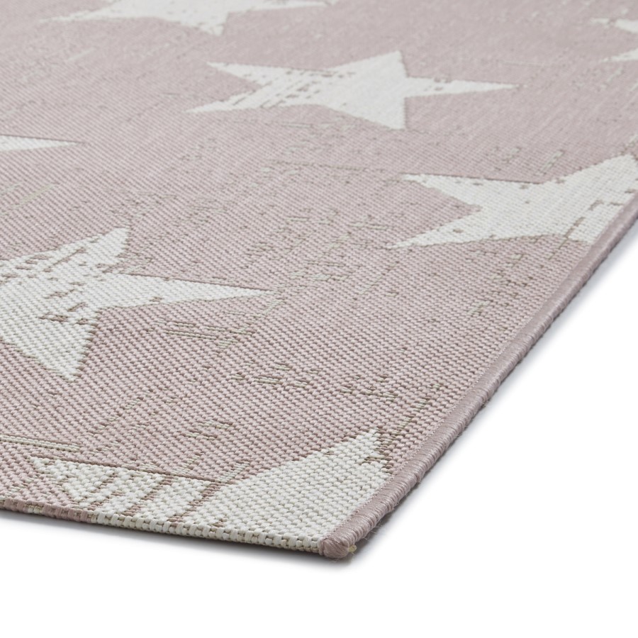 Pink & White Indoor/Outdoor Star Rug - 200x290 - Santa Monica