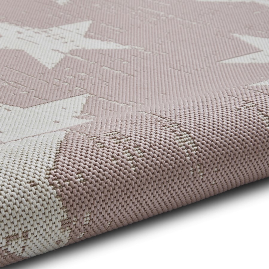Pink & White Indoor/Outdoor Star Rug - 200x290 - Santa Monica
