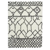 Scandi Berber Rug in Black and White - 120 x 170cm