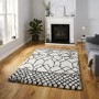 Scandi Berber Rug in Black and White - 120 x 170cm